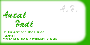 antal hadl business card